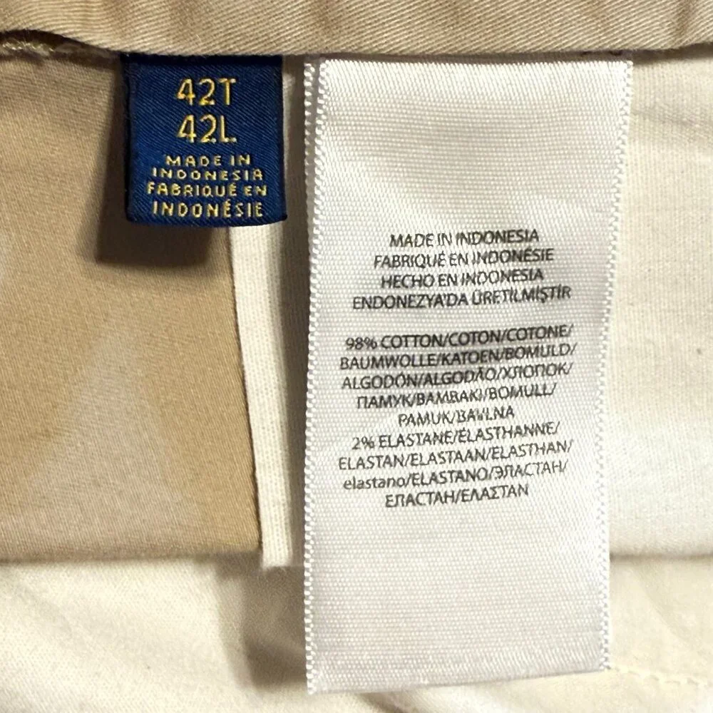 Polo Ralph Lauren‎ Stretch Classic Fit Beige Shorts Men's Size 42Tall Comfort